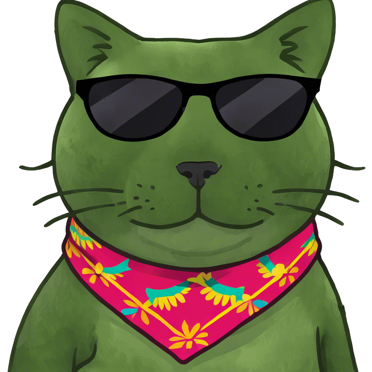 Cat with sunglasses emoji