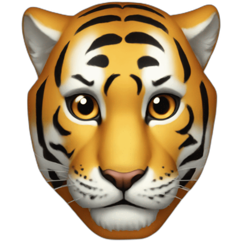 A tiger with thé Iron man helmet emoji