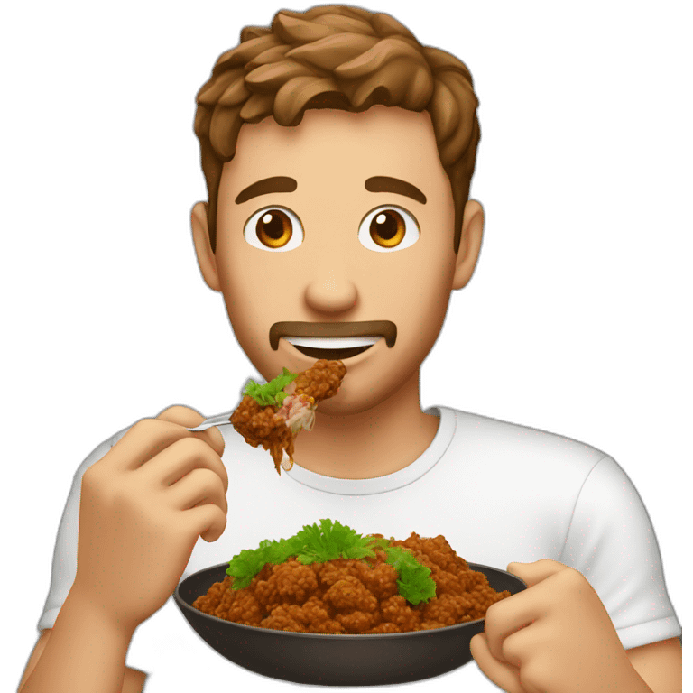 guy eating rendang emoji