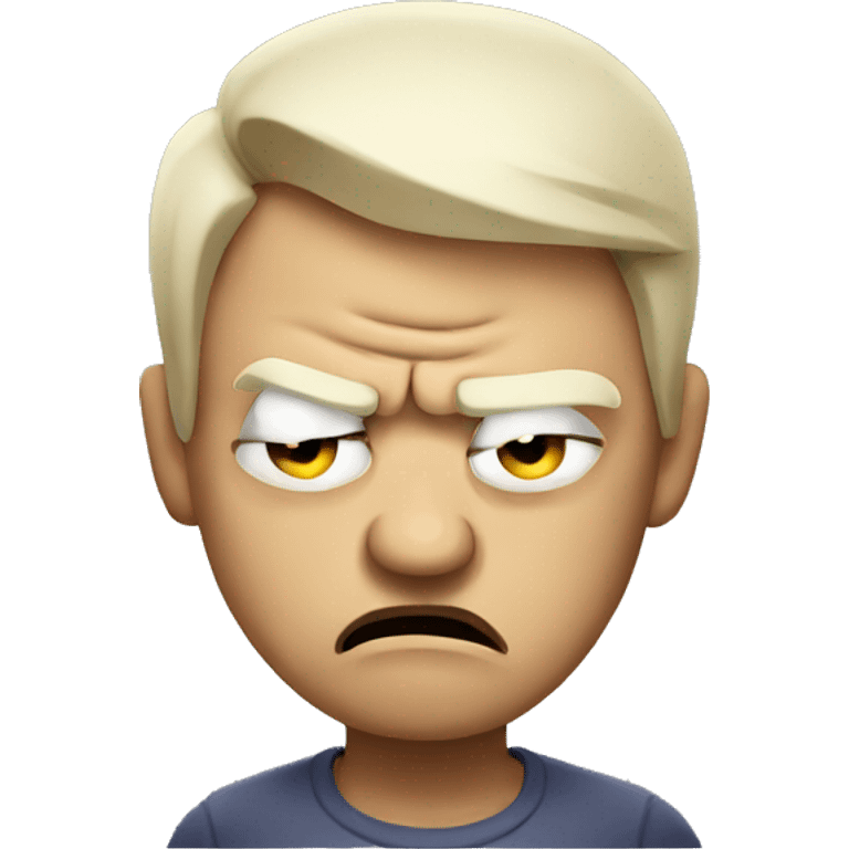 Angry but sleepy emoji