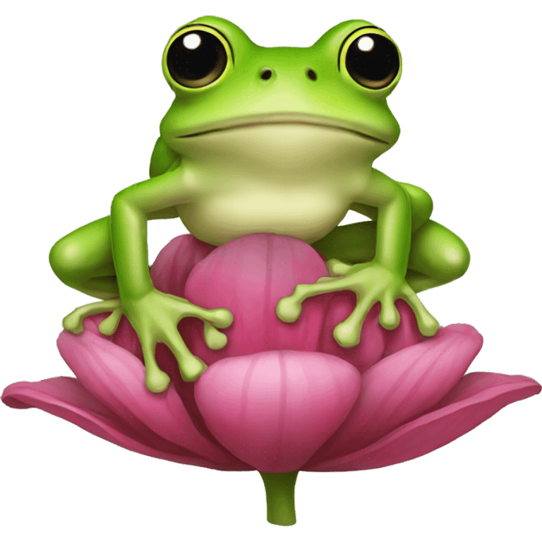 Flower frog emoji