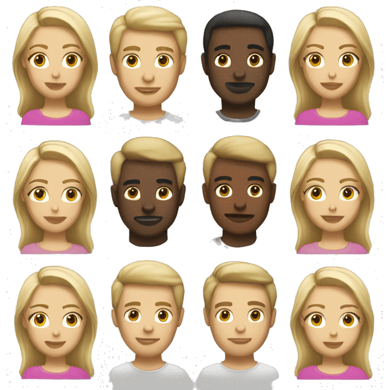 Blonde girl brunette man emoji