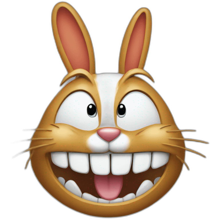 electrically bugs bunny with teeth emoji