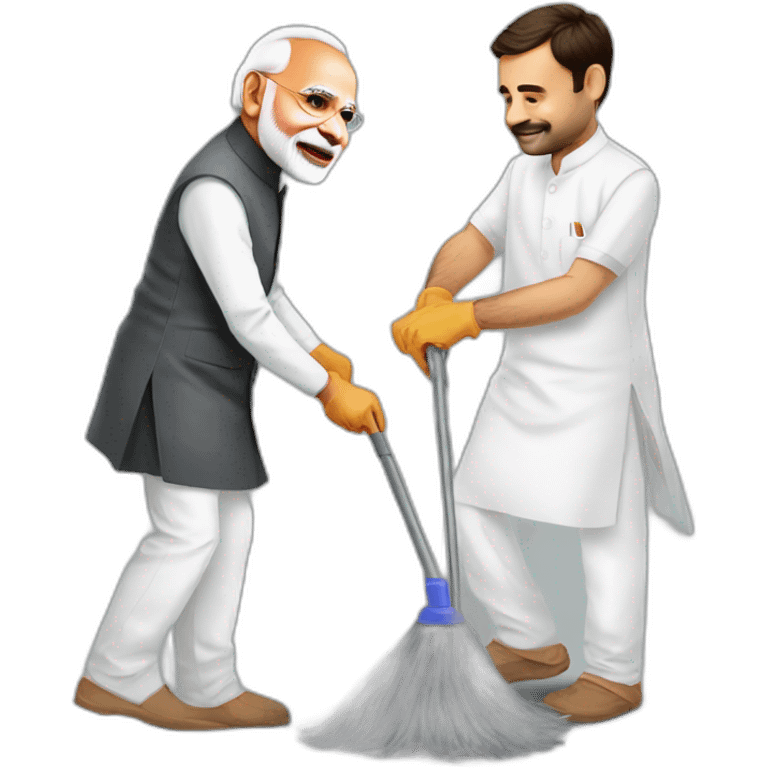 Narendra Modi cleaning Rahul gandhi emoji