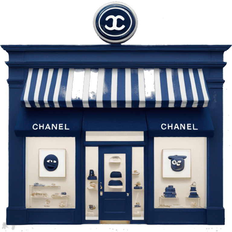 Navy blue Chanel store emoji