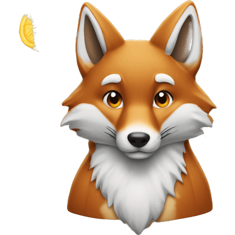 Renard qui mange une glace  emoji