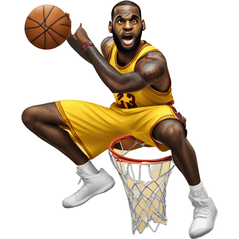 LeBron James dunking emoji