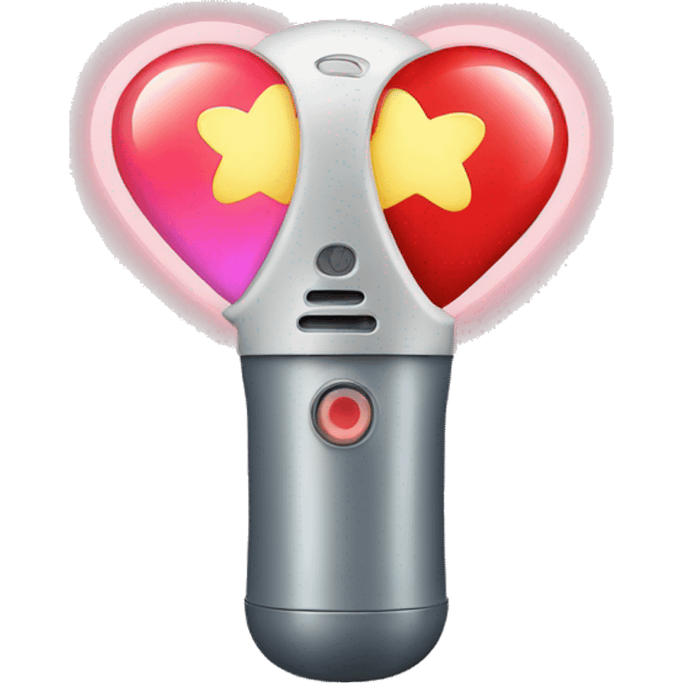 Flashlight with hearts emoji