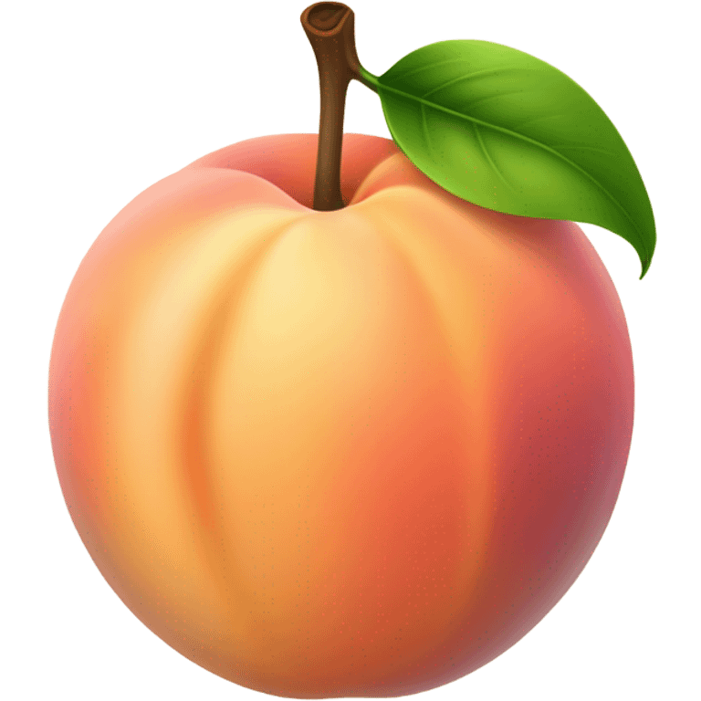 Peach dripping white towards the middle to the end emoji