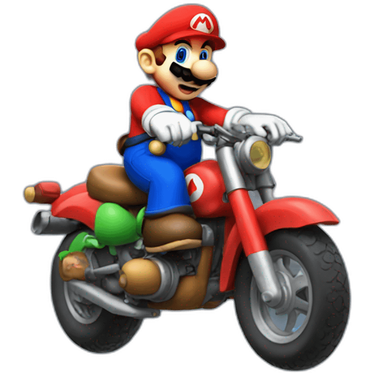 mario riding yoshi emoji