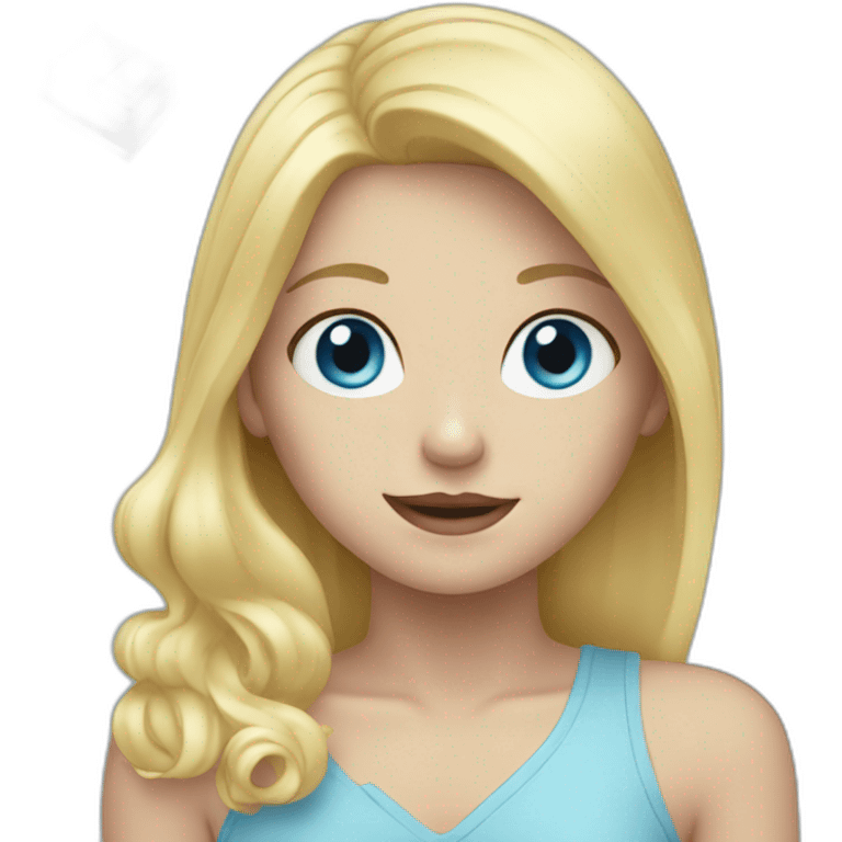 blond blue-eyes eat chocolate emoji