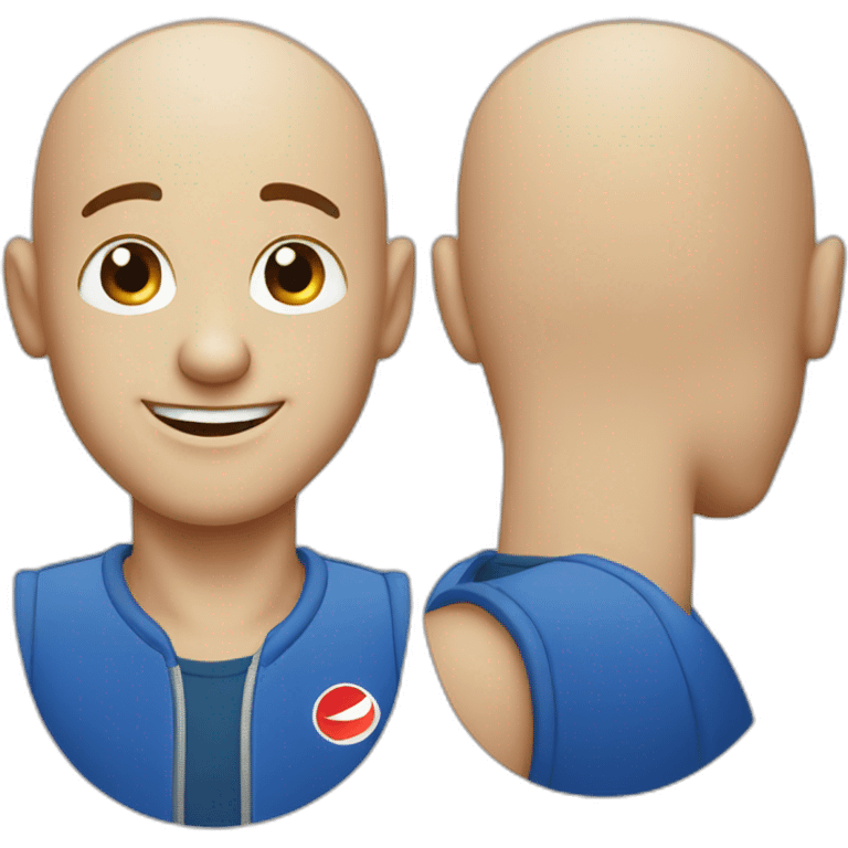 bald man with thumsup and wink emoji