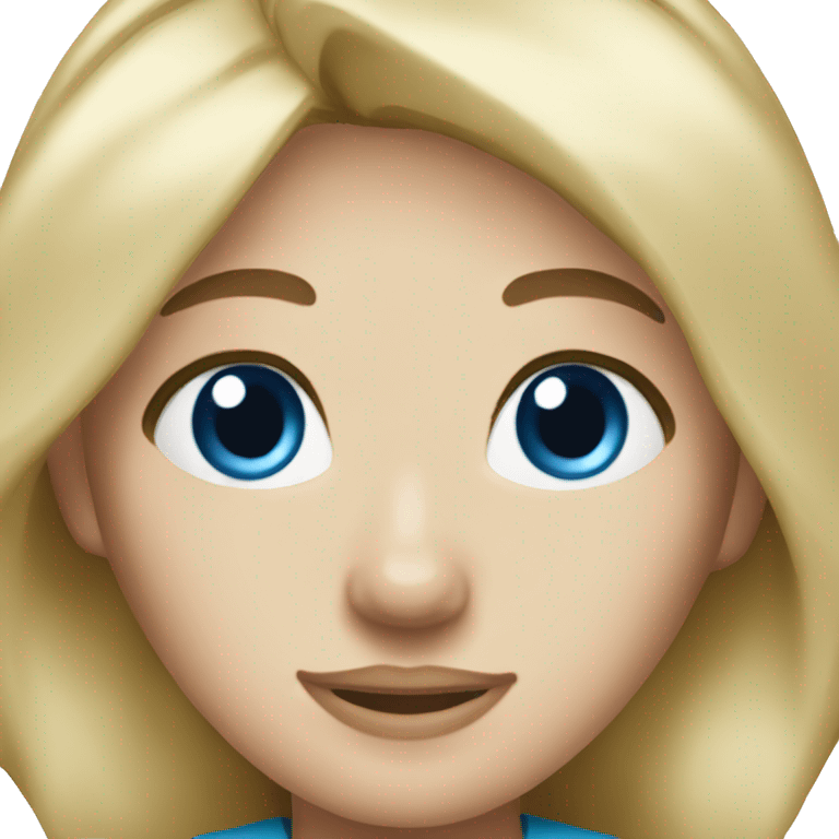 Blonde hair blue eye nurse emoji