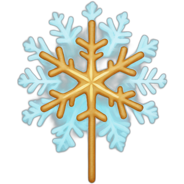 a snowflake with a magic wand emoji