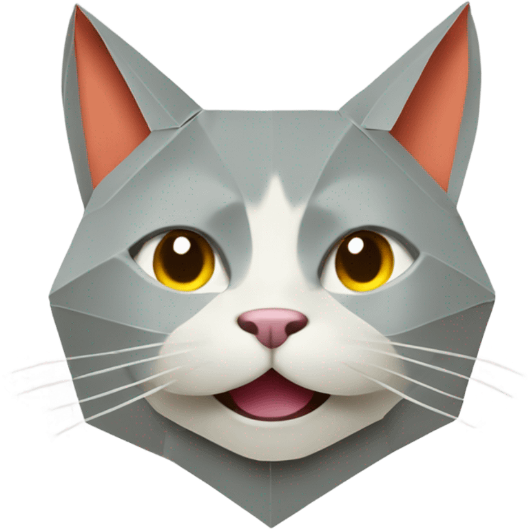 cat smiling origami saumon emoji