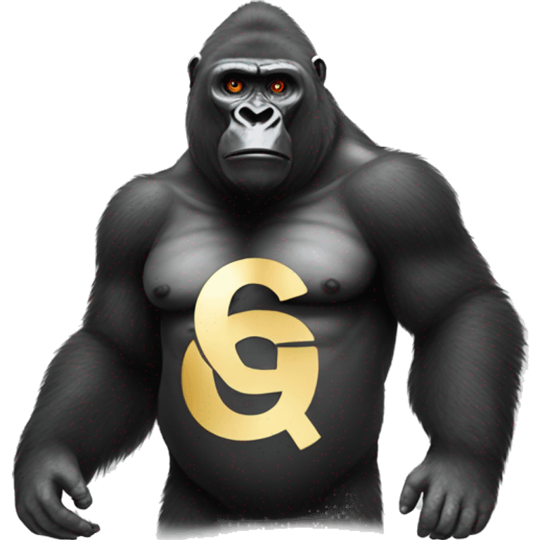 Gorilla holding gg banner emoji