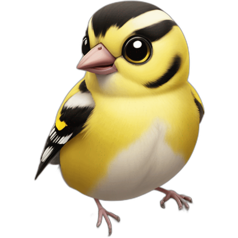 goldfinch big eyed smiling emoji