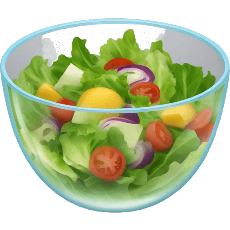 Glass bowl of salad emoji