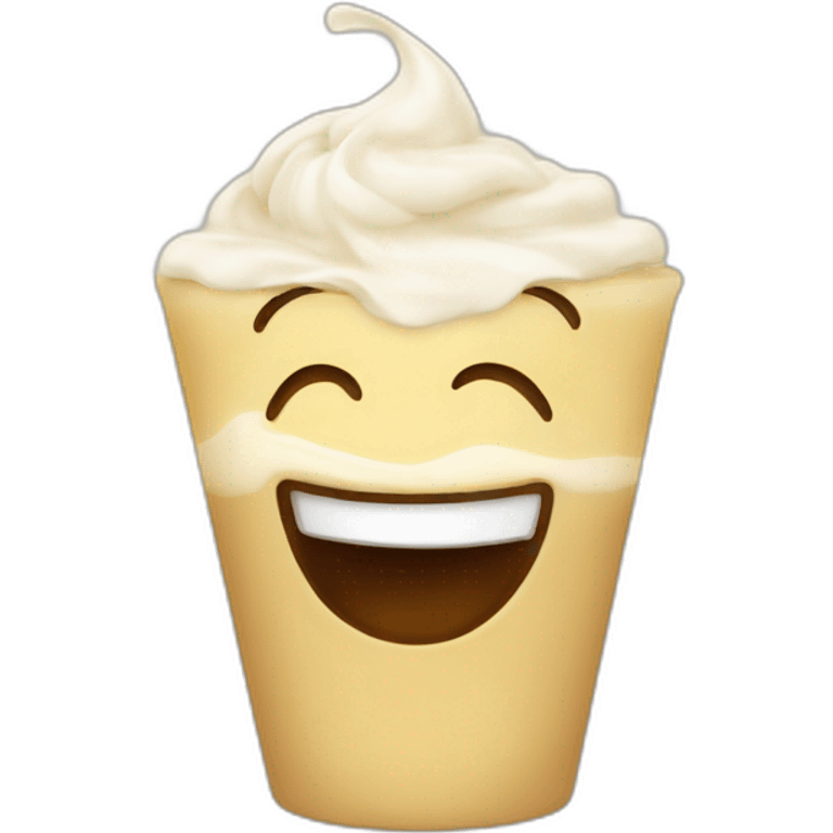 Crema + feliz emoji