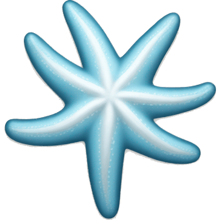 Light blue and white striped starfish  emoji