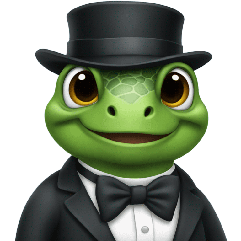 turtle wearing tuxedo emoji