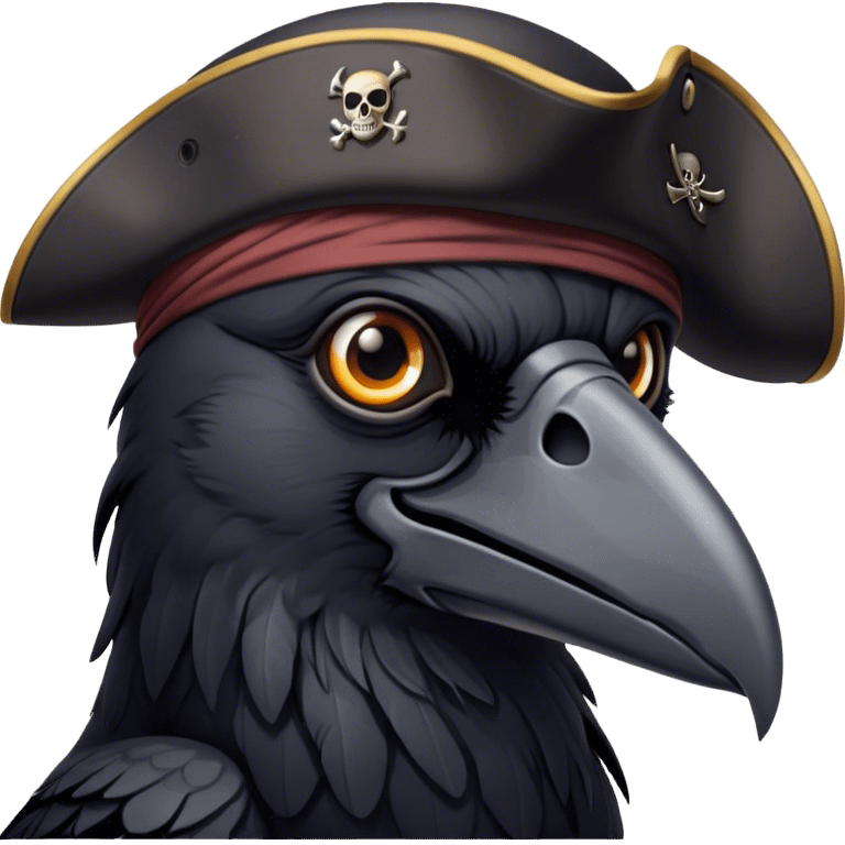 Pirate crow emoji