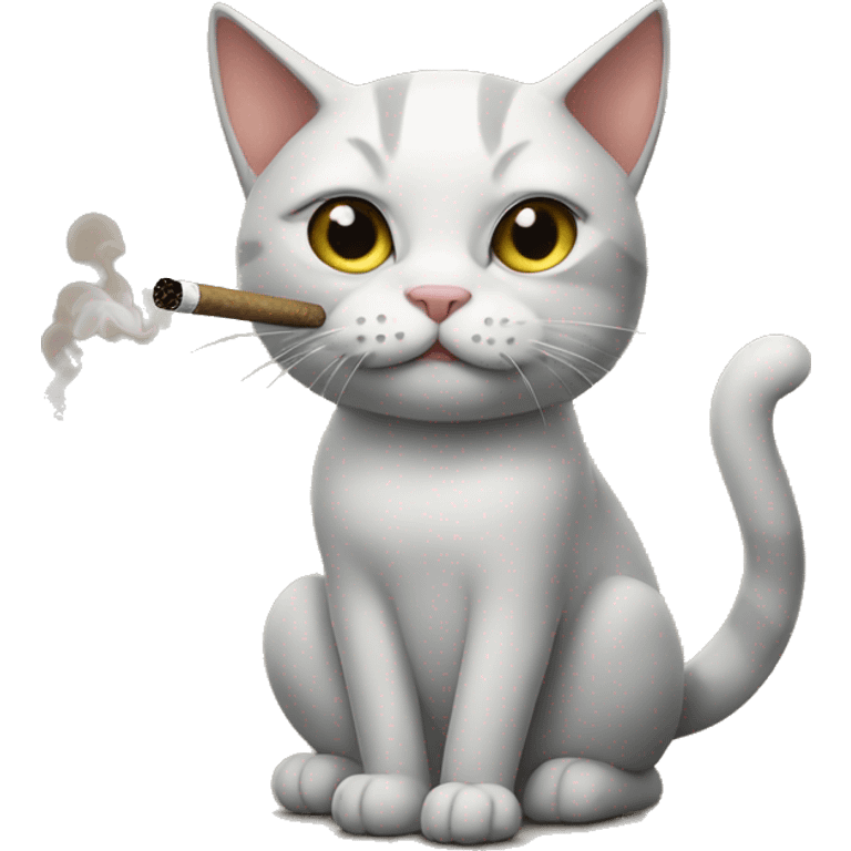 Cat smoking emoji