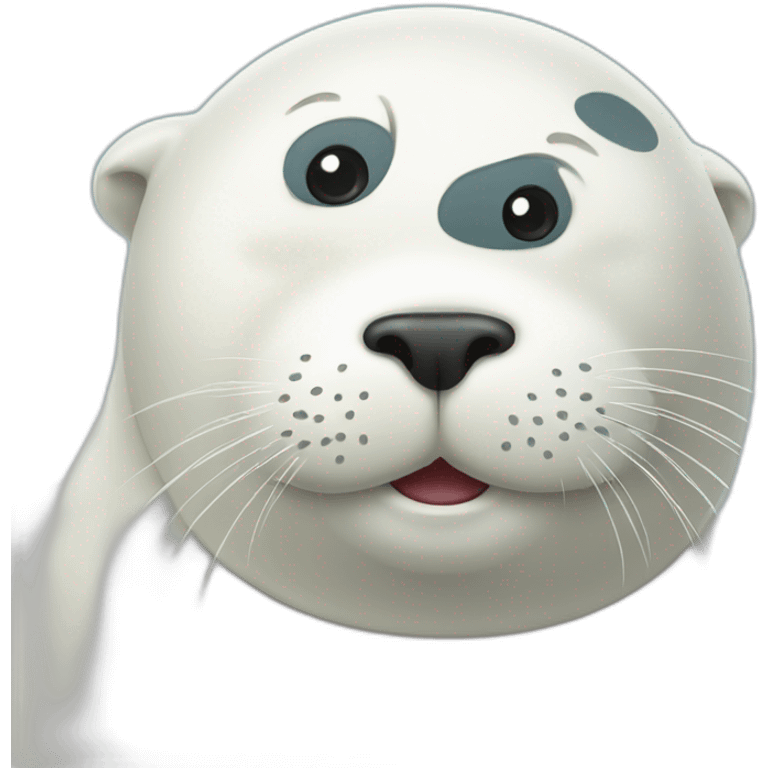 cute white seal emoji