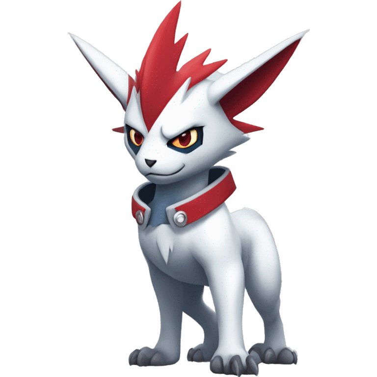 Cool Edgy Absol-Zangoose-Sneasel-Quilava with a collar on, full body emoji