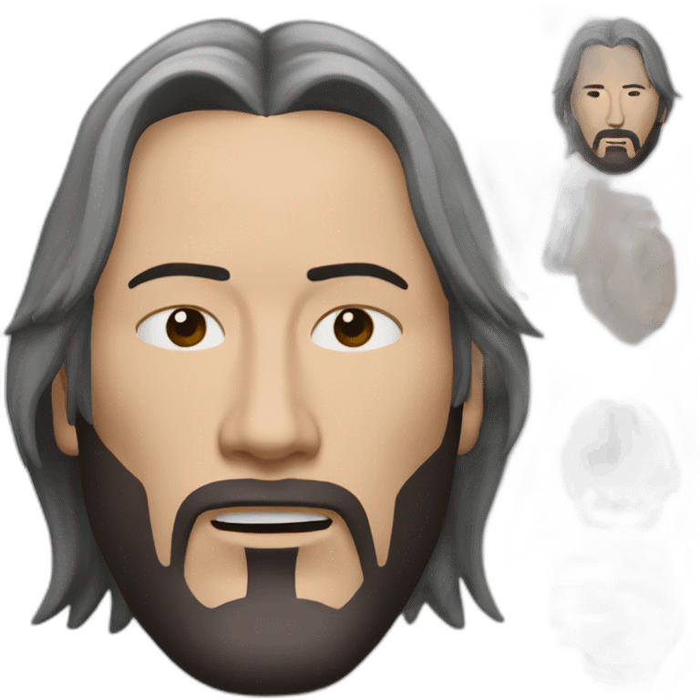 Keanu Reeves with cyber implants emoji