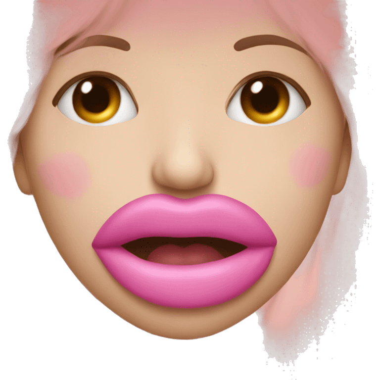 Pink kiss emoji