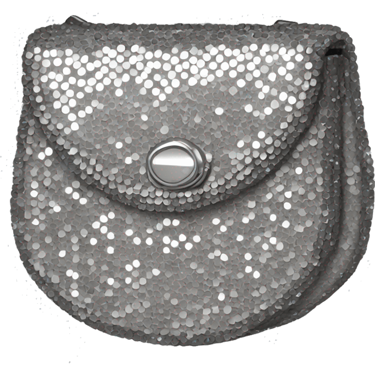 Silver sequin purse emoji