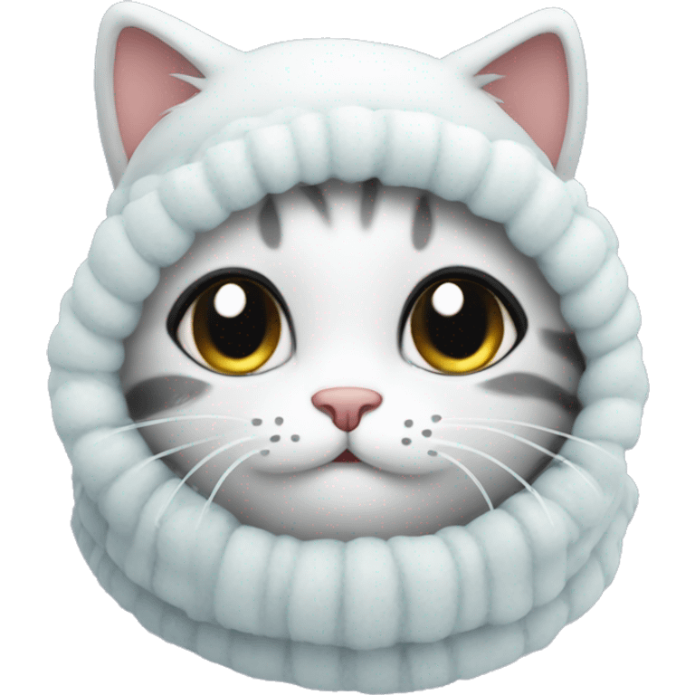 A cute winter cat emoji