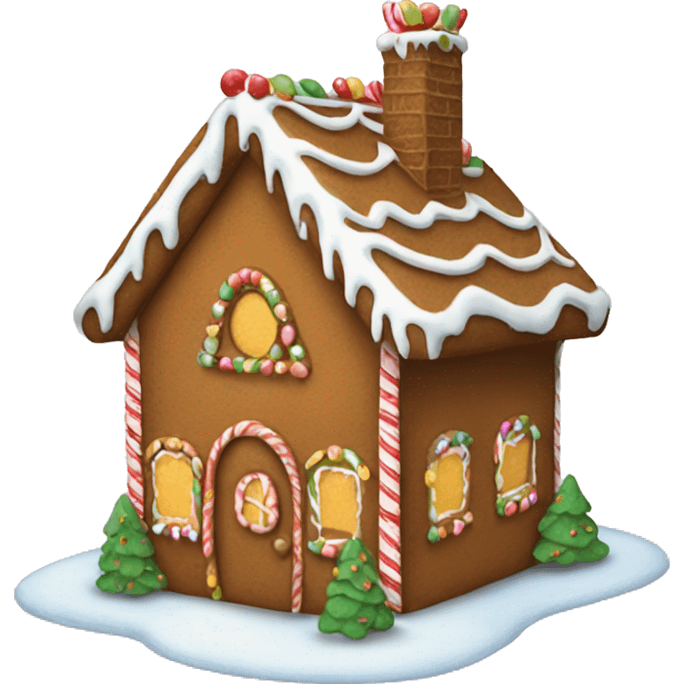 Gingerbread house emoji