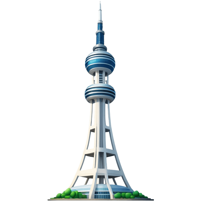 Cinematic Realistic N Seoul Tower Landmark Emoji, showcasing a futuristic tower with panoramic views rendered with sleek textures and vibrant, modern lighting. emoji