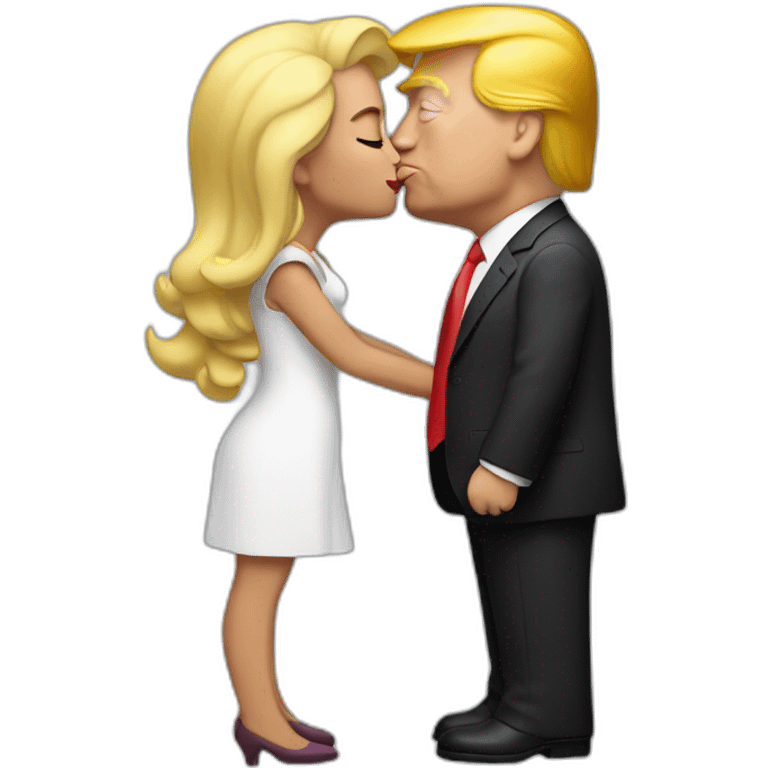 trump kissing elon emoji