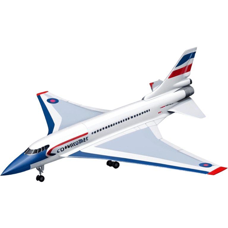 Concorde - British Airways (Model Year: 2020) (Iconic colour: White with blue and red) emoji