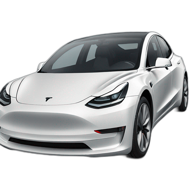 tesla model 3 car emoji