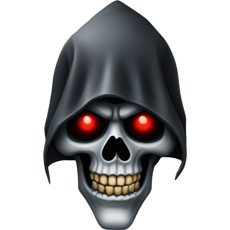 Realistic Grim reaper with red eyes  emoji