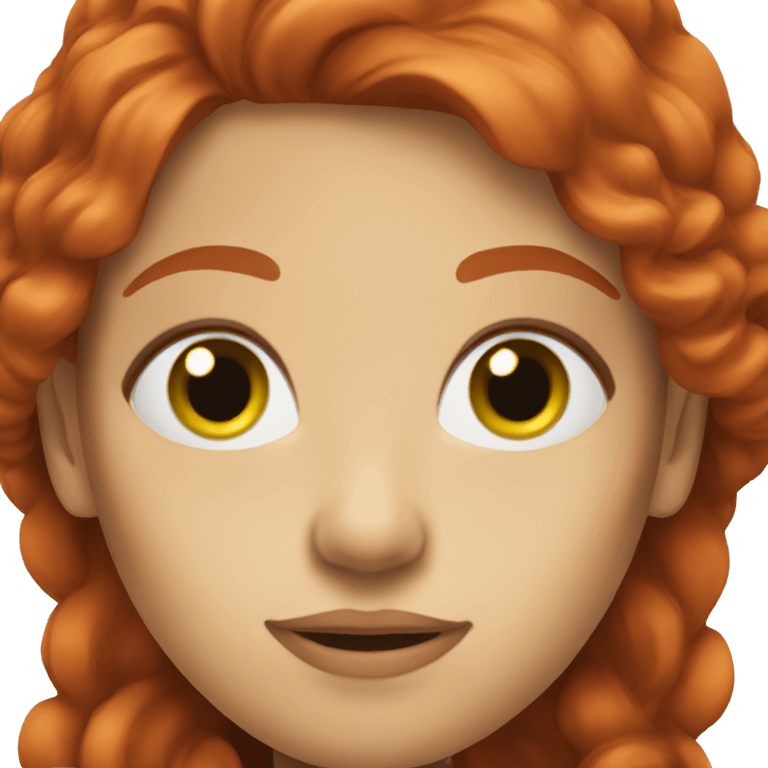 Red hair woman with green eyes emoji