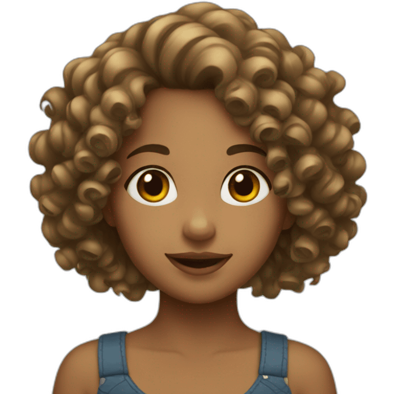 Girl with curls emoji