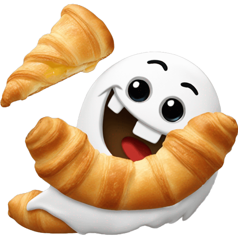 olaf eat a croissant emoji