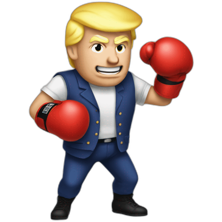 trump boxing with a turnip emoji