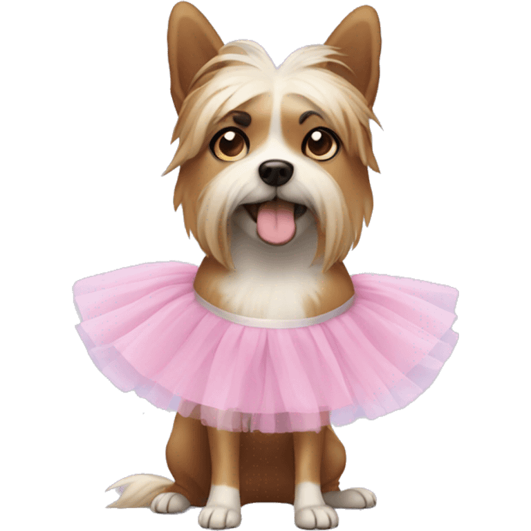 dog wearing tutu emoji