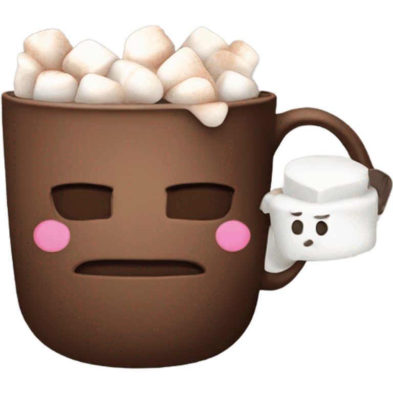 cocoa with marshmallow in cozy cup emoji