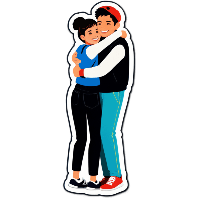 two people hugging  ￼ emoji