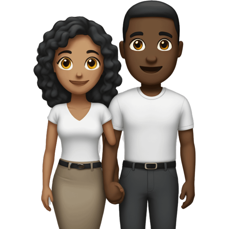 Interracial couple emoji