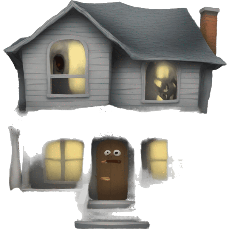 Scare house emoji