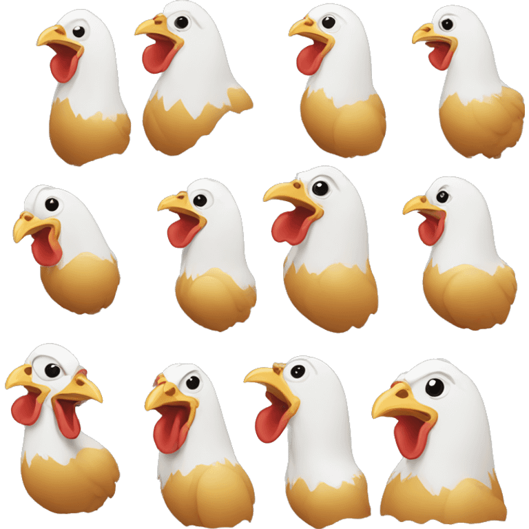 Chicken eating chicken emoji