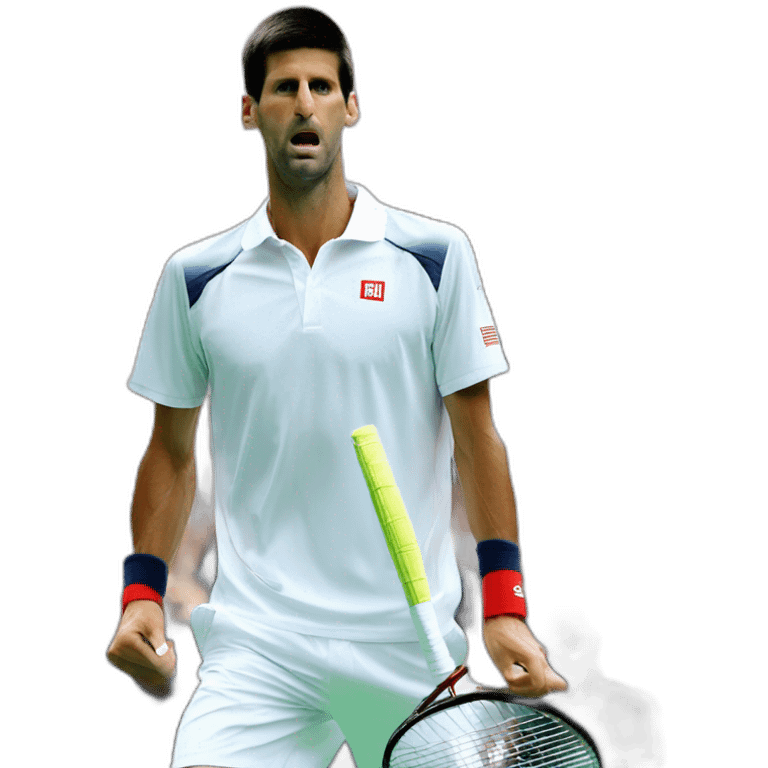 Novak Djokovic face retail emoji